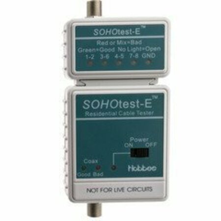 SWE-TECH 3C SOHOtest-E Network/Phone/TV Cable Tester, Tests Cat5e, Cat6, Cat6a FWT31X6-04500